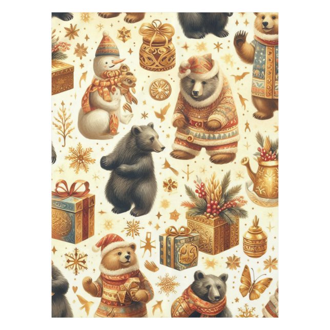 Mantel Vintage Christmas Bear (Anverso)