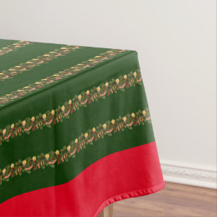Mantel Vintage christmas green Tablecloth
