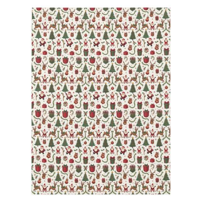 Mantel Vintage Christmas Tablecloth (Anverso)