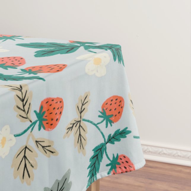 Mantel Vintage Cottagecore Strawberry Pattern (In Situ)