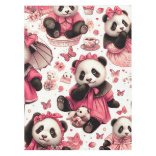 Mantel Vintage Cute Baby Panda Seamless