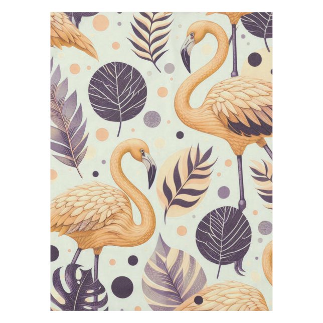 Mantel Vintage Flamingo Seamless (Anverso)
