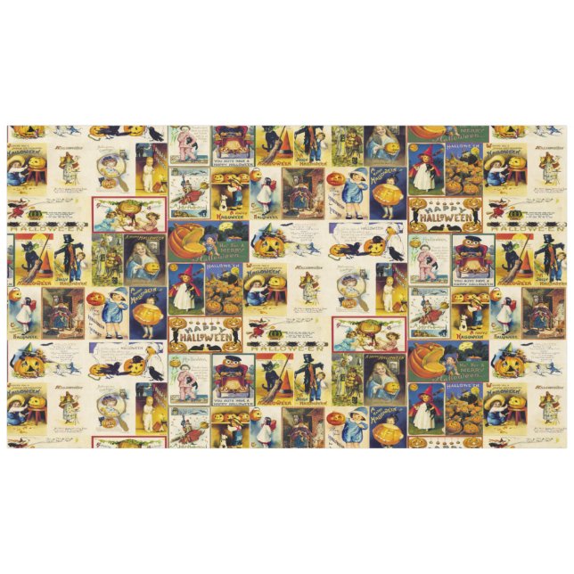 Mantel Vintage Halloween Ephemera (Frente (Horizontal))