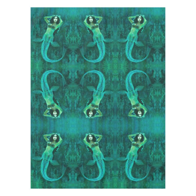 Mantel Vintage Mermaid Table Cloth (Anverso)
