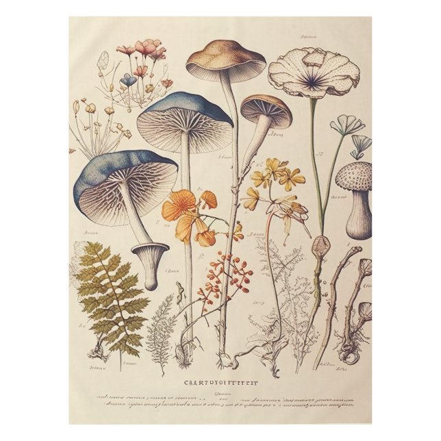 Mantel Vintage Mushroom Naturalist (Anverso)
