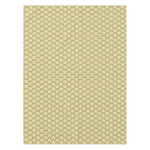 Mantel Vintage Patrón de Jonquilo floral verde y amarillo