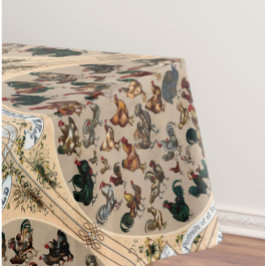 Mantel Vintage poultry birds chickens and roosters chart