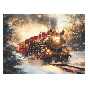 Mantel Vintage Snowy Night Navidades Train Express