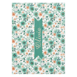 Mantel Vintage Spring Green Floral Personalized