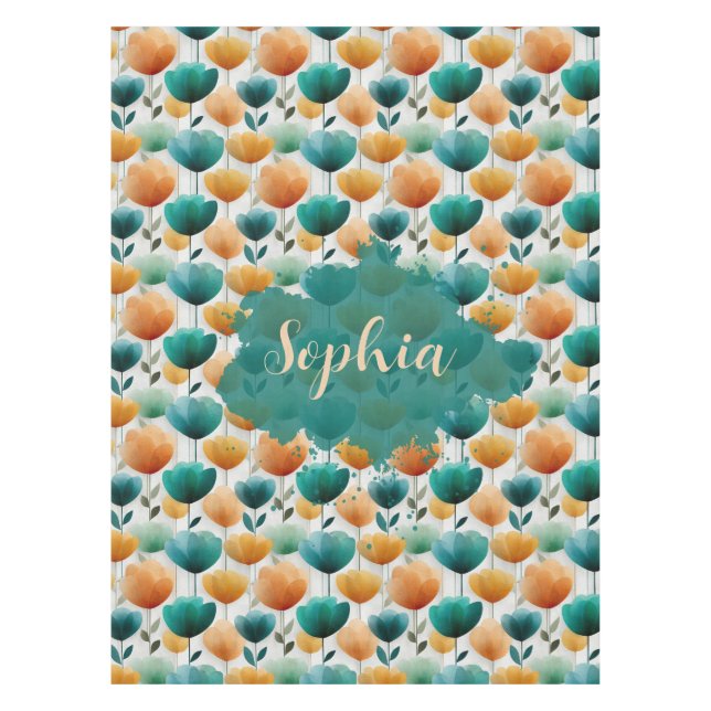 Mantel Vintage Spring Yellow and Green Floral (Anverso)