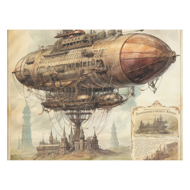Mantel Vintage Steampunk Zeppelin (10) (Frente (Horizontal))