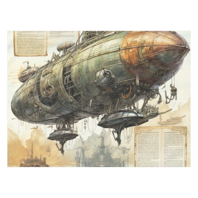 Mantel Vintage Steampunk Zeppelin (8) (Frente (Horizontal))