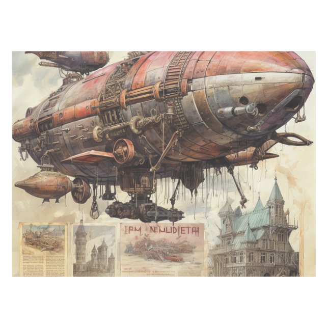 Mantel Vintage Steampunk Zeppelin (9) (Frente (Horizontal))
