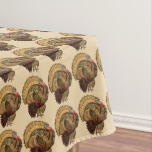 Mantel Vintage Thankding Turkey Tablecloth
