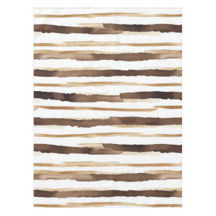 Mantel Vintage Watercolor Striped - Earthy Coffee Tones(2