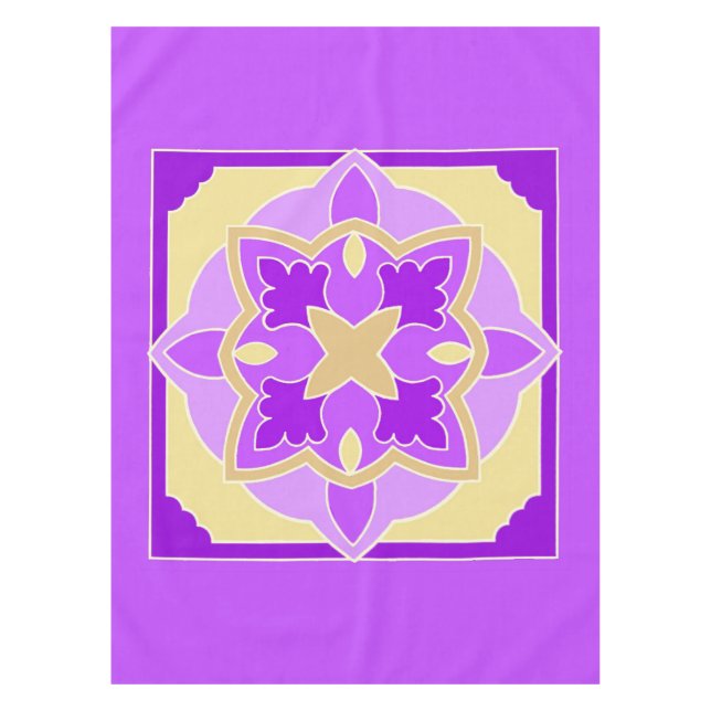 Mantel Violetas doradas (Anverso)