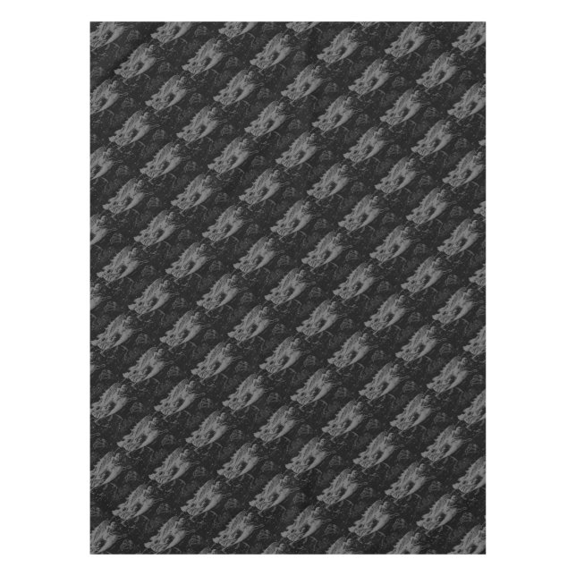 Mantel Virgo Constellation Hevelius 1690 en negro (Anverso)