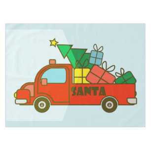 Mantel Vista lateral del camión Santa Feliz Navidad
