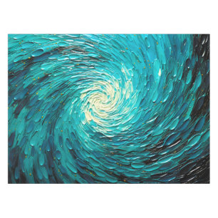 Mantel Vórtice abstracto de océano turquesa