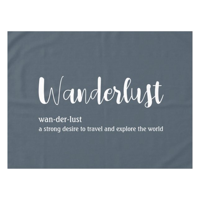 Mantel Wanderlust definición color azul blanco (Frente (Horizontal))