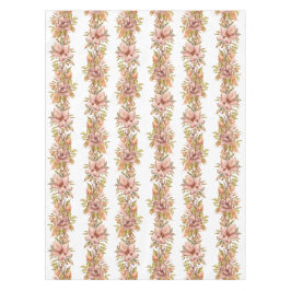 Mantel  Watercolor Floral Stripe Pattern in Pink & Green