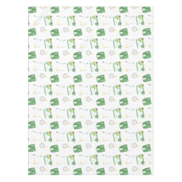 Mantel Watercolor Green and Yellow Golf Tournament 