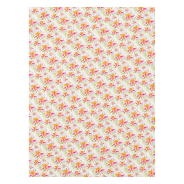 Mantel Watercolor Lirio Peruano (Anverso)