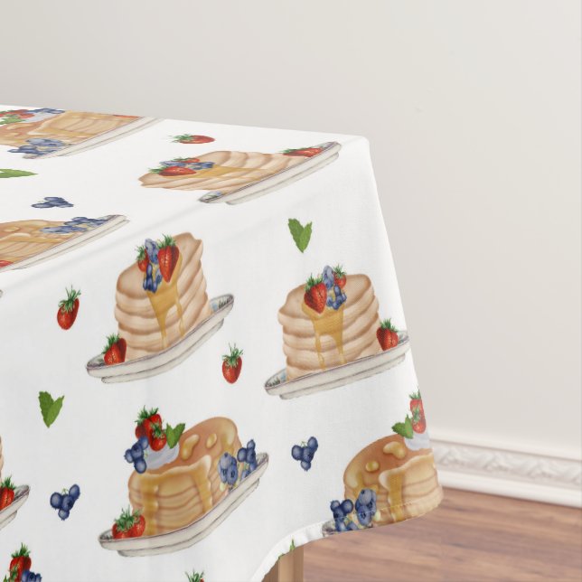 Mantel Watercolor Pancakes Berries Breakfast Brunch  (In Situ)