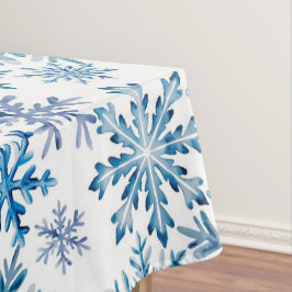 Mantel Watercolor Snowflakes Pattern