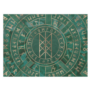 Mantel Web de Wyrd - malaquita, cuero y oro