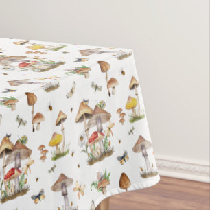 Mantel Whimsical Mushroom Woodland Tablecloth   Encantado