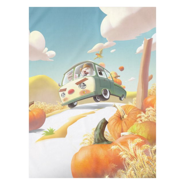 Mantel Whimsical Pumpkin Ride (Anverso)