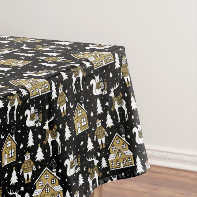 Mantel Whimsical Winter Animal Town (In Situ)