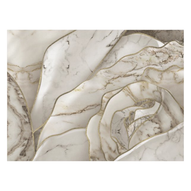 Mantel White Marble Rose Abstract (Frente (Horizontal))