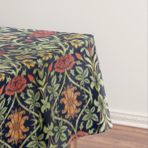 Mantel William Morris Flores Foliage Rojo amarillo verde