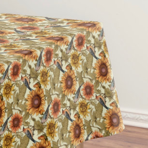Mantel William Morris Girasoles de Otoño Pájaros Otoño