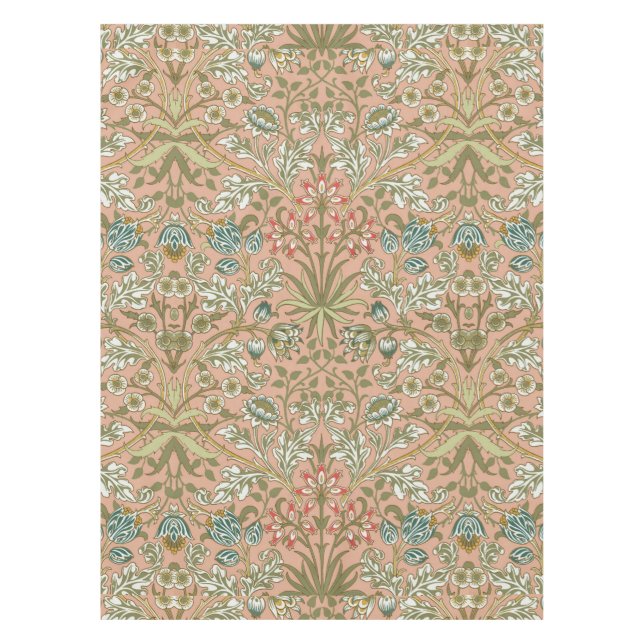 Mantel William Morris Hyacinth Flower Rosa Art (Anverso)