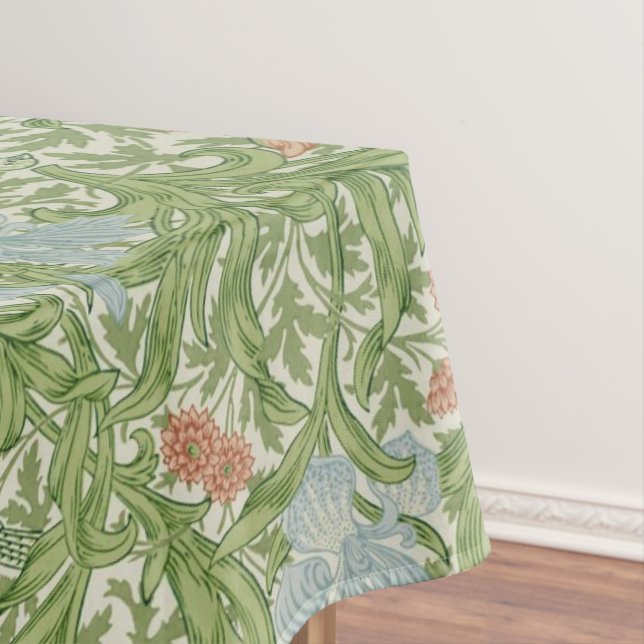 Mantel William Morris Iris Flores Aves oligarcas Azul (In Situ)