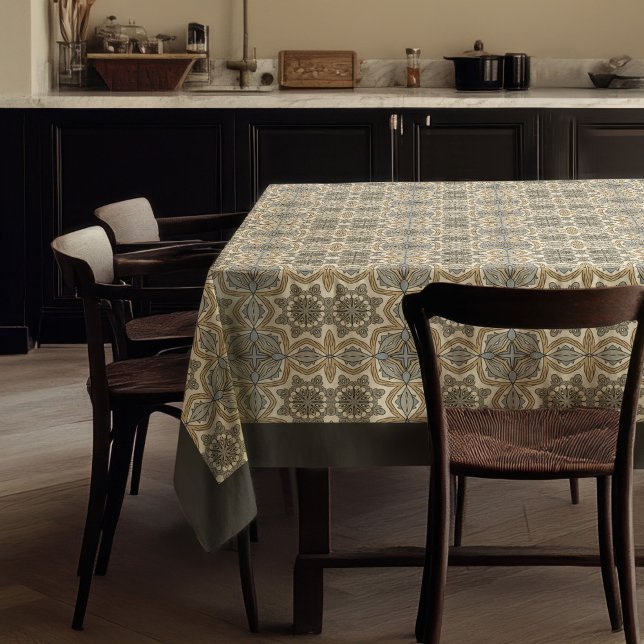 Mantel William Morris Pimpernel colores neutros (William Morris Pimpernel nouveau neutral colors Tablecloth)