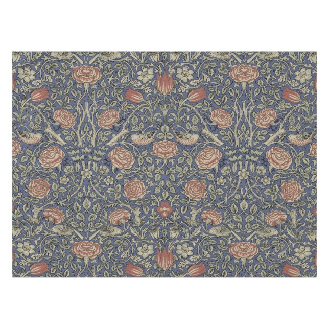 Mantel William Morris Tudor Rosa Wallpaper (Frente (Horizontal))