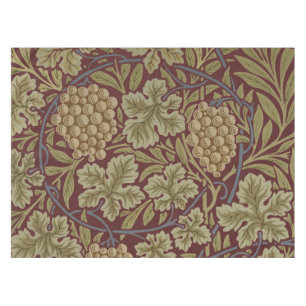 Mantel William Morris Vine Grape Red Green Art