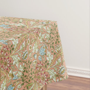 Mantel William Morris Vintage color rosa azul verde