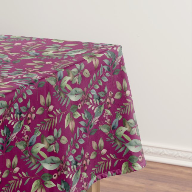 Mantel Winter Botanicals Rustic Burgundy Christmas (In Situ)