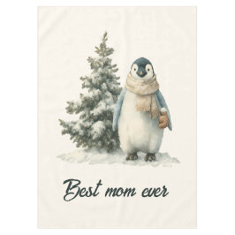 Mantel Winter Penguin “Best Mom Ever” Design