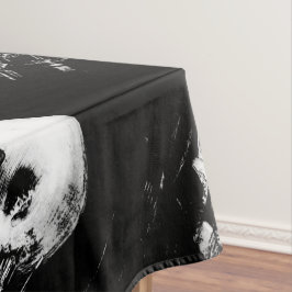 Mantel Woman with Halloween Skull Reflection In Mirror