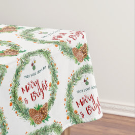 Mantel Wreath de Navidades merry y brillantes