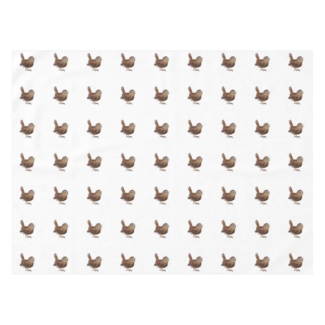 Mantel Wren Bird cantando una canción fuerte y hermosa (Frente (Horizontal))