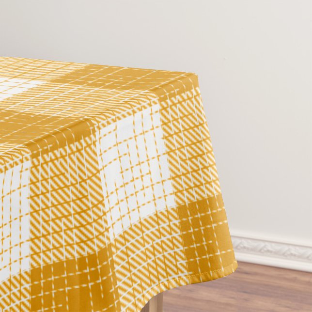 Mantel Yellow and White Bold Checkered Plaid Design  (Subido por el creador)