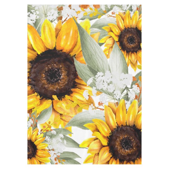 Mantel Yellow Sunflower Floral Rustic Fall Flower (Anverso)