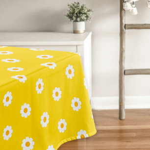 Mantel Yellow tablecloth with daisies